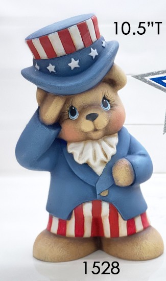 Clay Magic Uncle Sam Bear CM-1528 - All Fired Up About Ceramics LTD