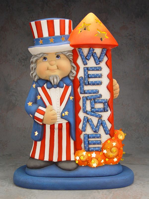 Clay Magic Uncle Sam Welcome CM-2718 - All Fired Up About Ceramics LTD