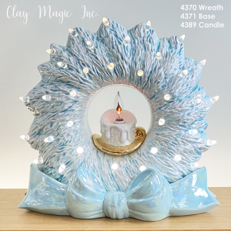 Clay Magic Candle Wreath Att. CM-4389 - All Fired Up About