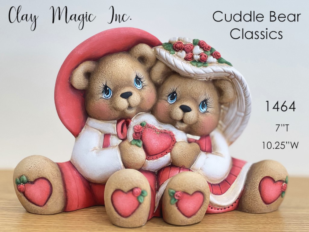 Clay Magic Large Valentine Cuddle Bears CM-1464 - All Fired Up
